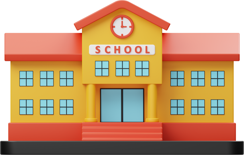School Building 3D Icon
